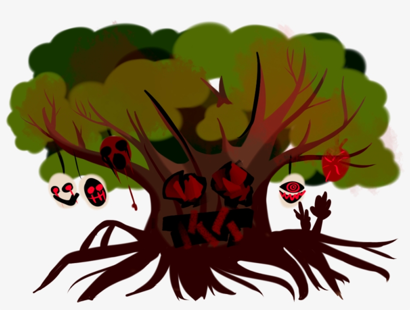 One Creepy Tree And One Piece Of Background, transparent png #8431551