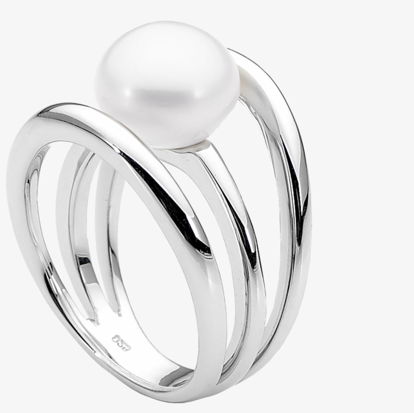 The Three Band Pearl Ring - Pre-engagement Ring, transparent png #8431658