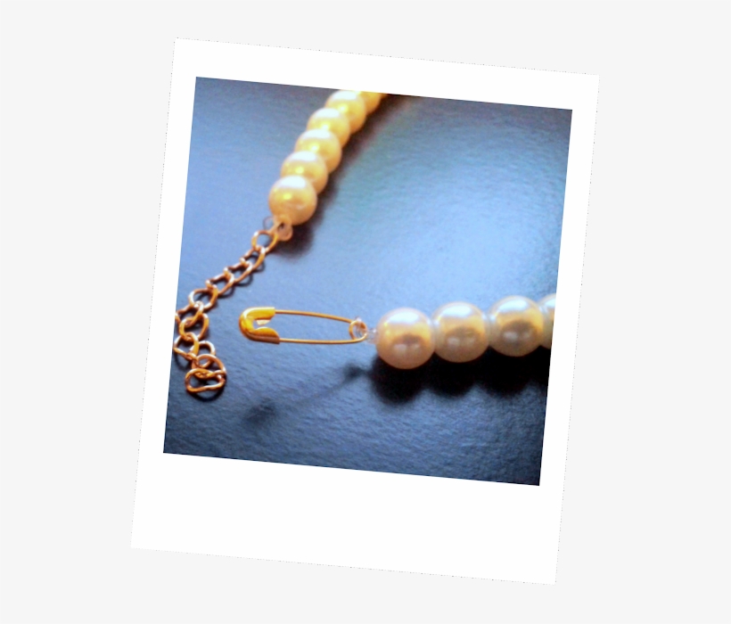 Diy Pearl And Pins Necklace - Pearl, transparent png #8431659