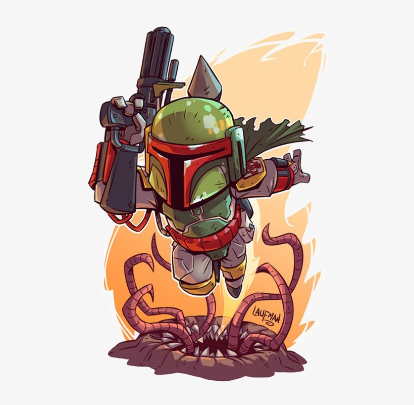 Boba Fett Png Free Download - Boba Fett Chibi, transparent png #8432273