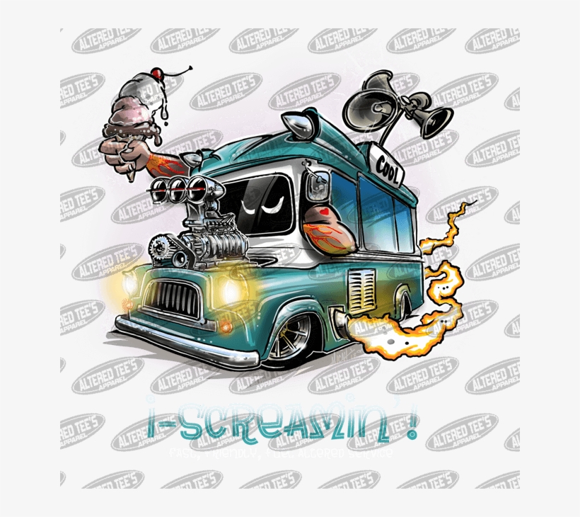 Rat Rod Ice Cream Truck - Illustration, transparent png #8432657