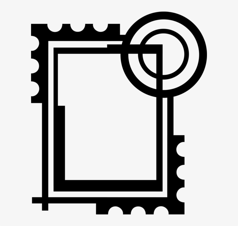 Vector Illustration Of Post Office Postage Stamp Displayed, transparent png #8433119