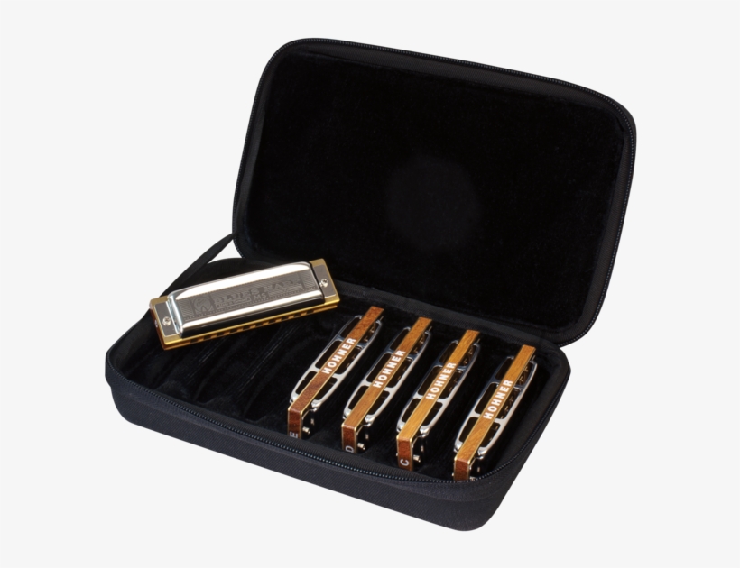 Hohner Blues Harp Harmonica Bundle Includes C-7 Case - Hohner Blues Harp Ms Set, transparent png #8433311