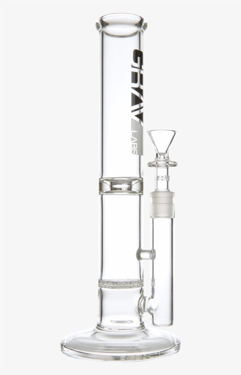 Grav Labs 12" Straight Water Pipe W/disc Perc - Bottle, transparent png #8433349