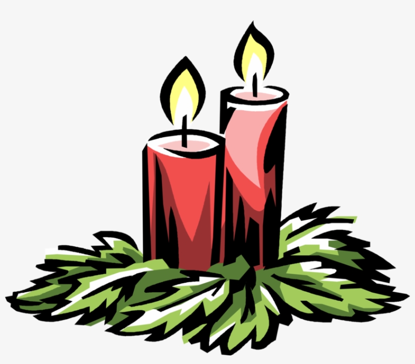 Vector Illustration Of Holiday Festive Season Christmas - Advent Candle, transparent png #8433865