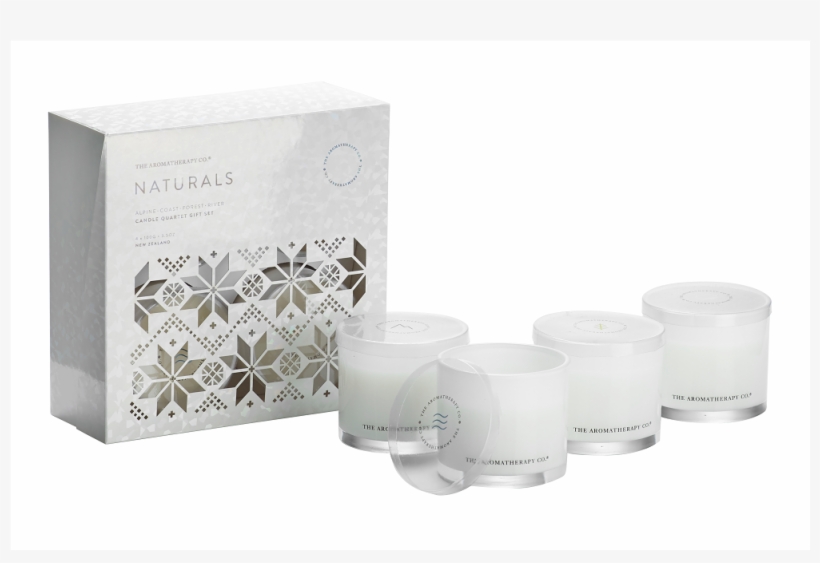 The Aromatherapy Co Christmas Candle Quartet Gift Set - Cosmetics, transparent png #8434135