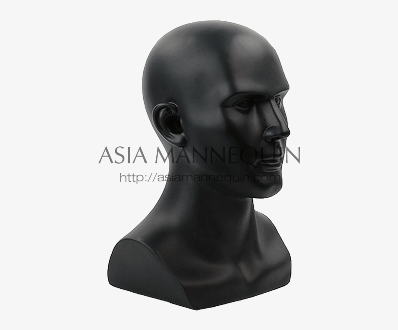 Mheadm004 Head Mannequin, Male, Matte Black - Bust, transparent png #8434469