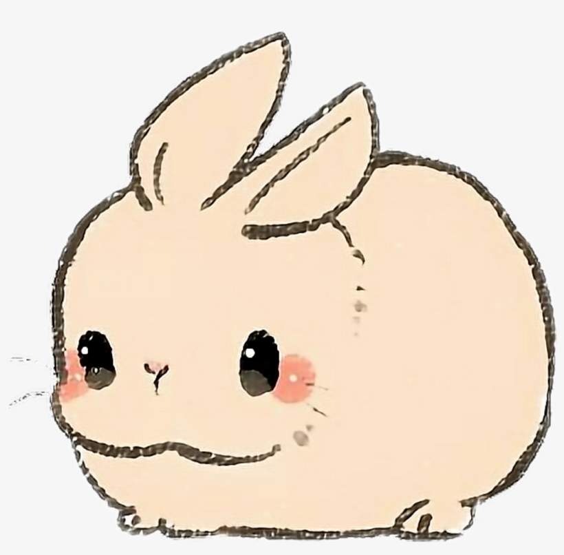 Kawaii Sticker - Cute Bunny Drawing Png - Free Transparent ...
