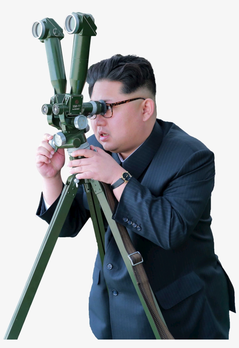 Kim Jong-un Looking Through Scope - Cant See My Penis, transparent png #8434826