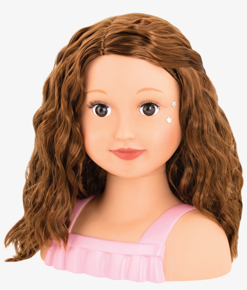 Talia Doll Hairstyle Styling Head - Girl, transparent png #8434867