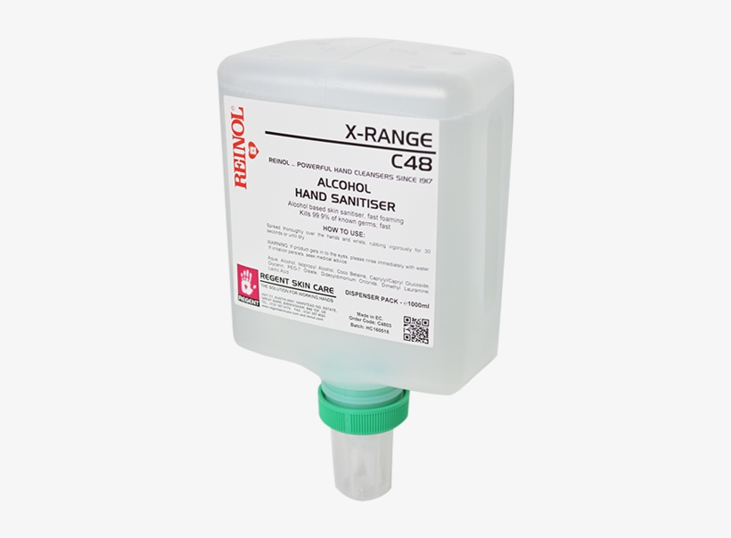 C48 Reinol X-range Foaming Alcohol Hand Sanitizer - Electrical Supply, transparent png #8434899