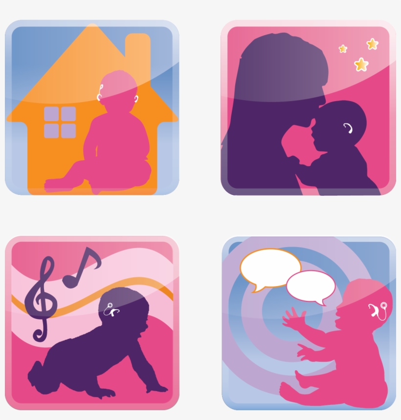 The Cid Early Listening At Home Curriculum Is Designed - Baby Silhouette Clip Art, transparent png #8435127