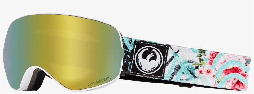Flaunt With Lumalens Gold Ionized Dark Smoke Lens - Dragon Snow Goggles, transparent png #8435277