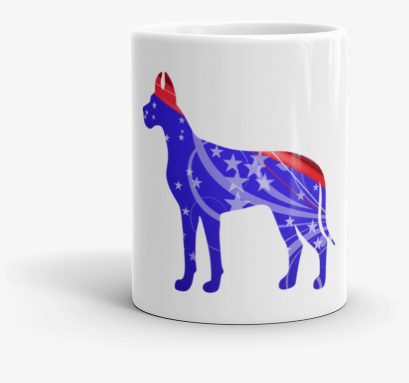 Great Dane Patriotic Shape 11oz Mug - Coffee Cup, transparent png #8435381