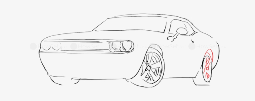 Dodge Challenger Clipart Sketches - Dodge Challenger, transparent png #8435749