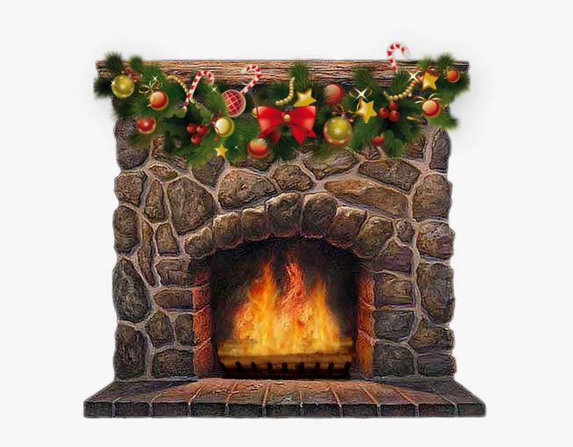 Cheminée De Noël Png, Tube - Stone Fireplace Clipart, transparent png #8435892