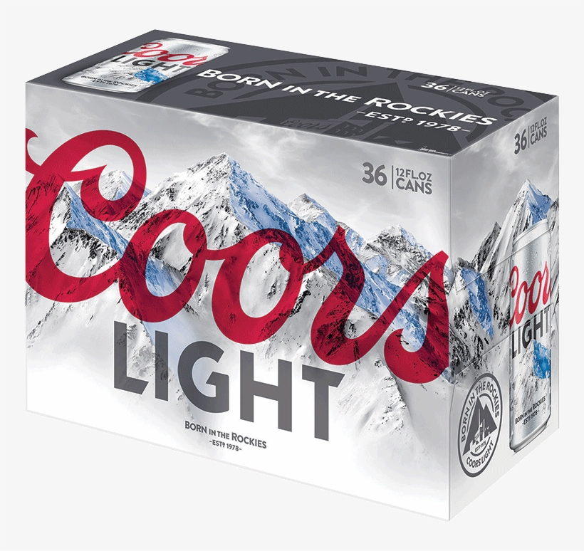 Coors Light 36 Pk - Box, transparent png #8436483