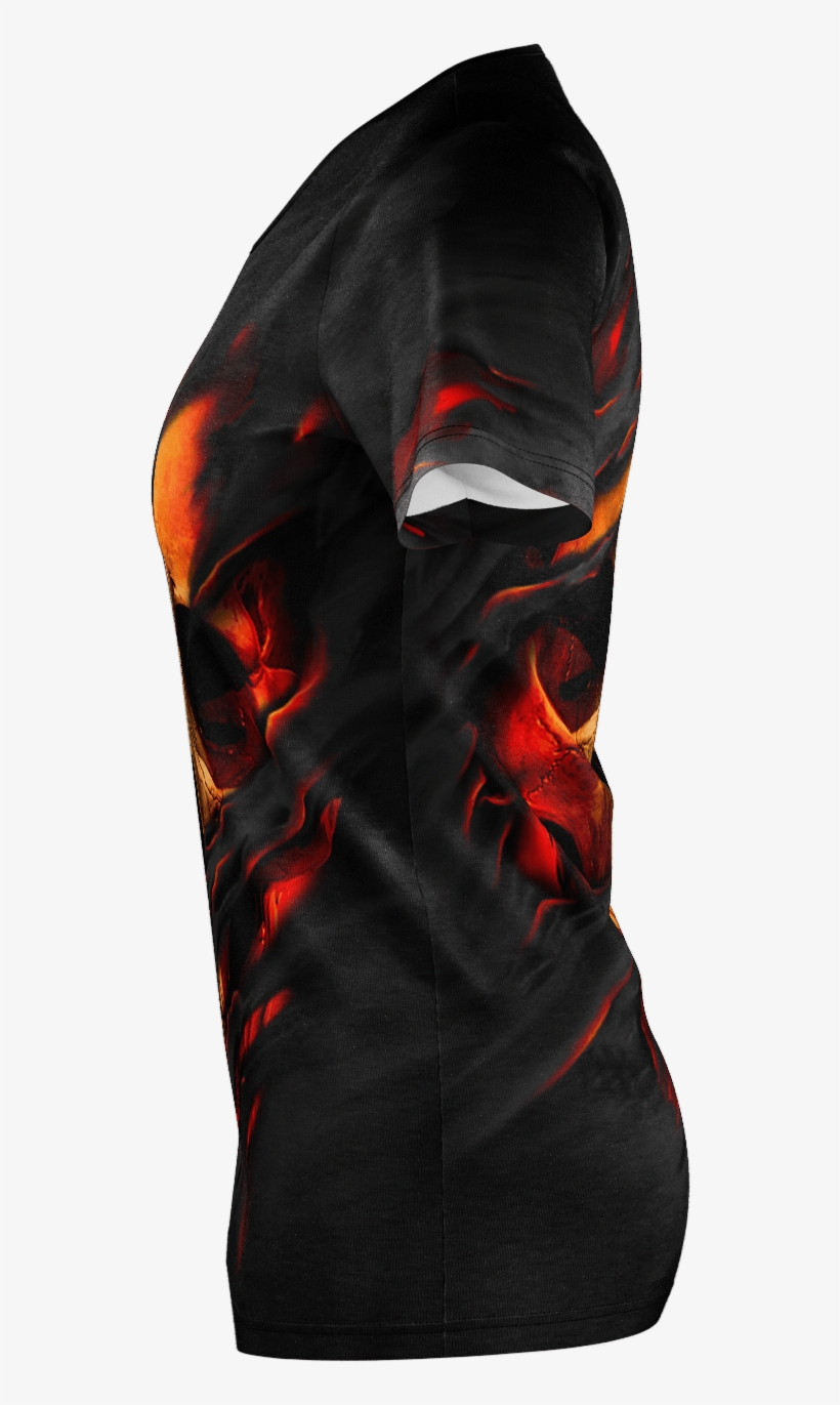 Ripped Face Skull Women's T-shirt - Outdoor Shoe, transparent png #8436484