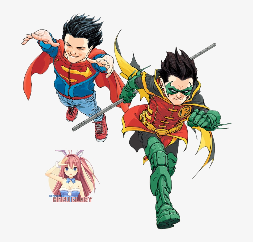 [artist] Frank Quitely [character] Robin / Daimian - Super Sons Quitely, transparent png #8436722