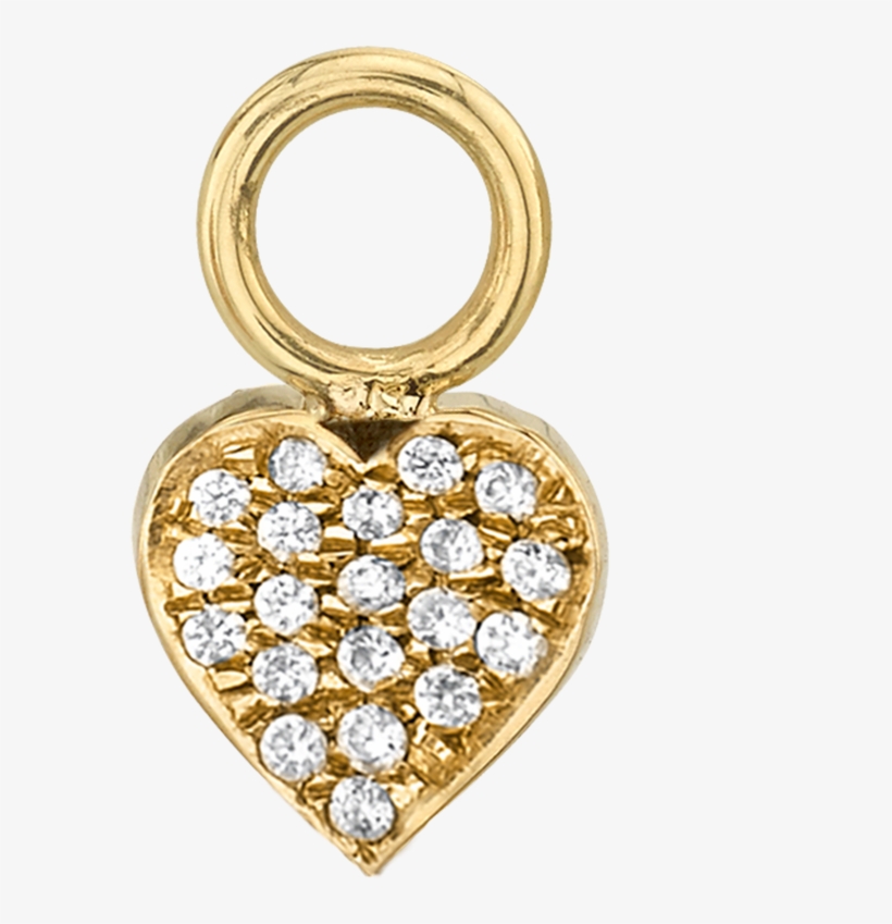 Diamond Heart Hoop Charm - Locket, transparent png #8437013