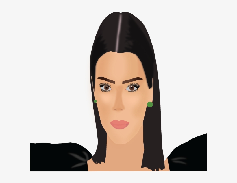 Vector Portrait Kendall Jenner - Girl, transparent png #8438011