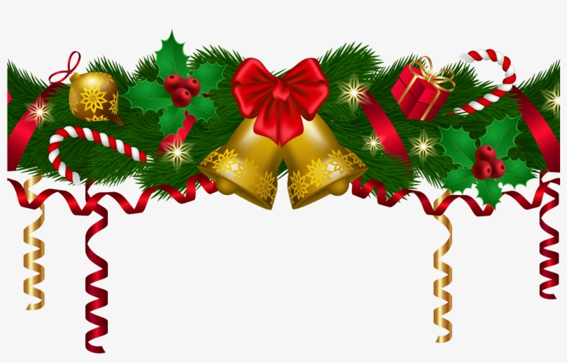Christmas Deco Garland Png Clip Art Image Gallery - Christmas Wreath Clipart Png, transparent png #8438089