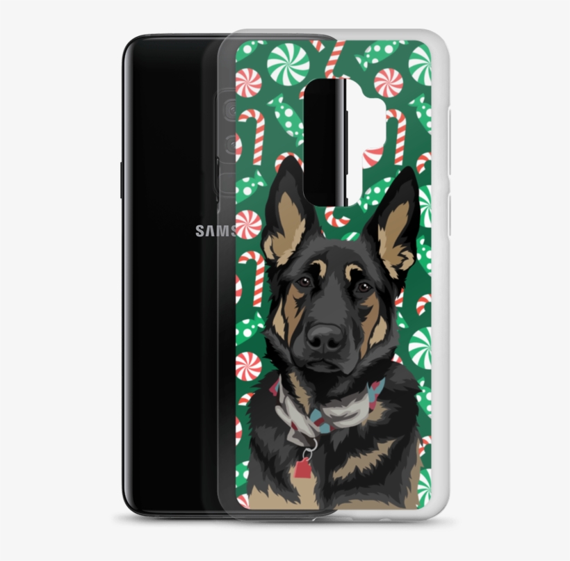 Christmas Candy Samsung Case Christmas Candy Samsung - German Shepherd Dog, transparent png #8438126