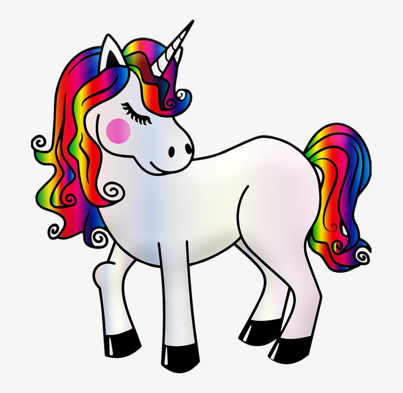 Unicorn Rainbow Colorful Magic Horn Sweet Fantasy - Unicorn, transparent png #8438307