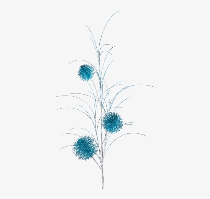 Branch With Bobble, Turquoise - Sketch, transparent png #8438927