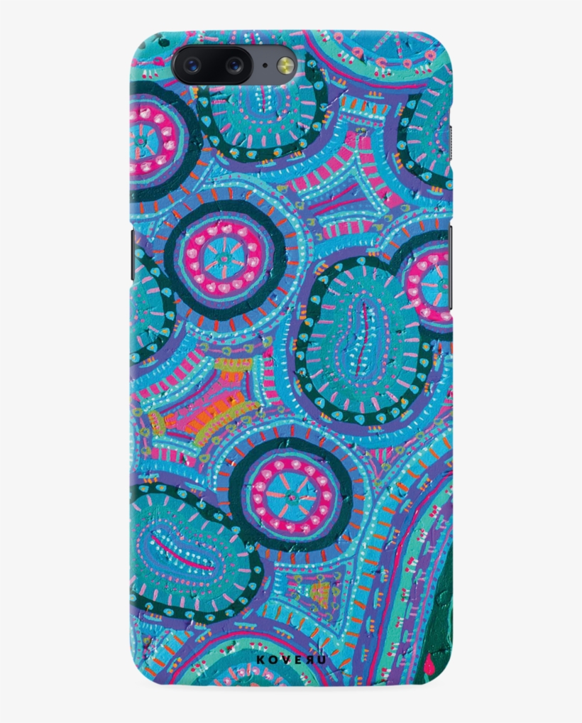 Blue Painted Circles Cover Case For Oneplus - Mobile Phone Case, transparent png #8439057