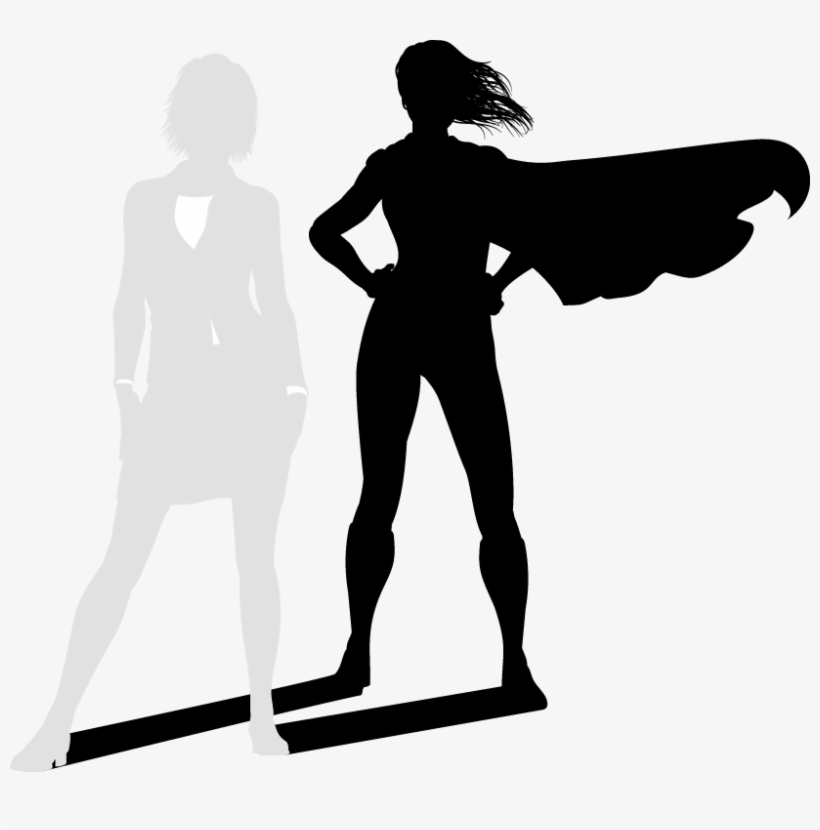 Super Biz Woman - Superhero Shadow, transparent png #8439092