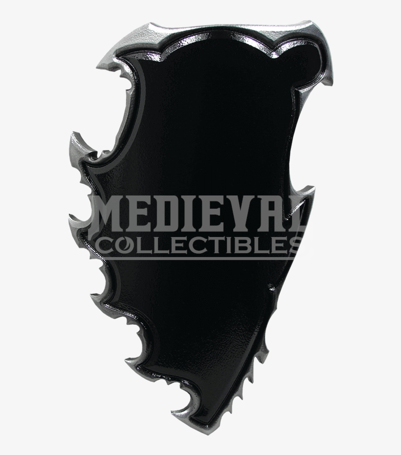 Black And Silver Chaos Larp Battle Shield - Shield, transparent png #8439233