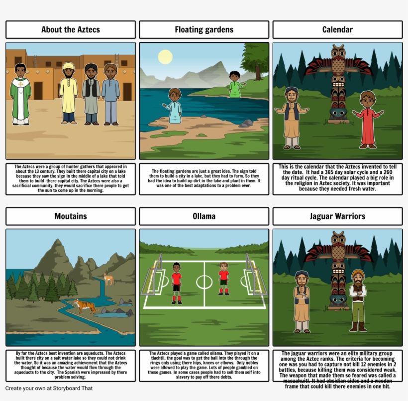 About The Aztecs Floating Gardens Calendar ﻿the Azte - Cartoon, transparent png #8439998