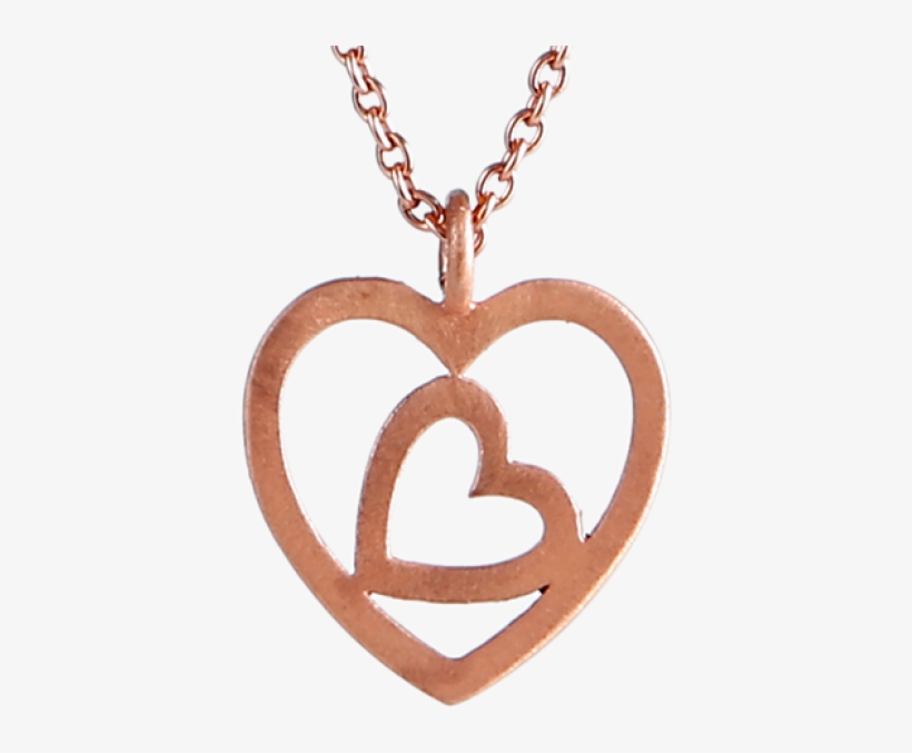 Fine And Feminine Necklace With Two Hearts In One - Locket, transparent png #8440268