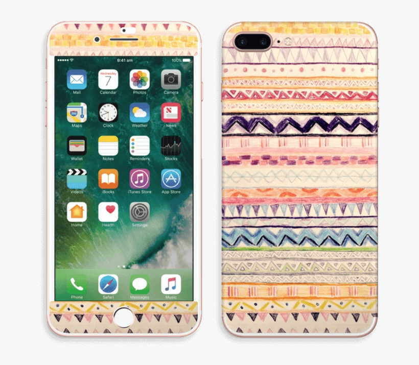 Hand Drawn Aztec Skin Iphone 7 Plus - انواع الموبايلات, transparent png #8440654