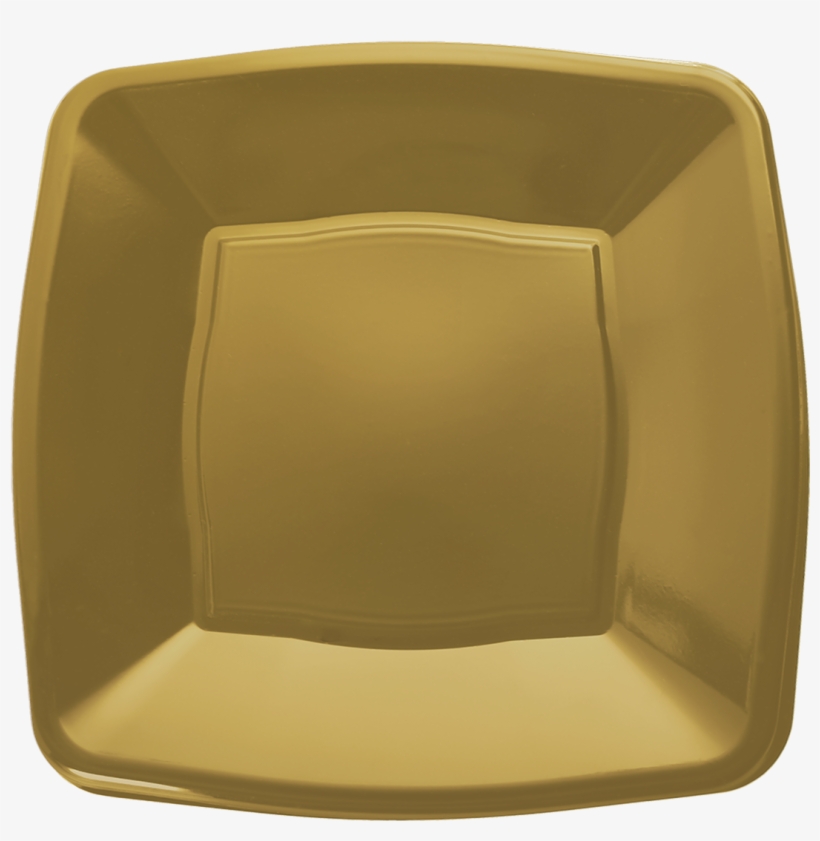 Gold Square Disposable Plastic Party Plates 9" / 23cm - Plate, transparent png #8440910