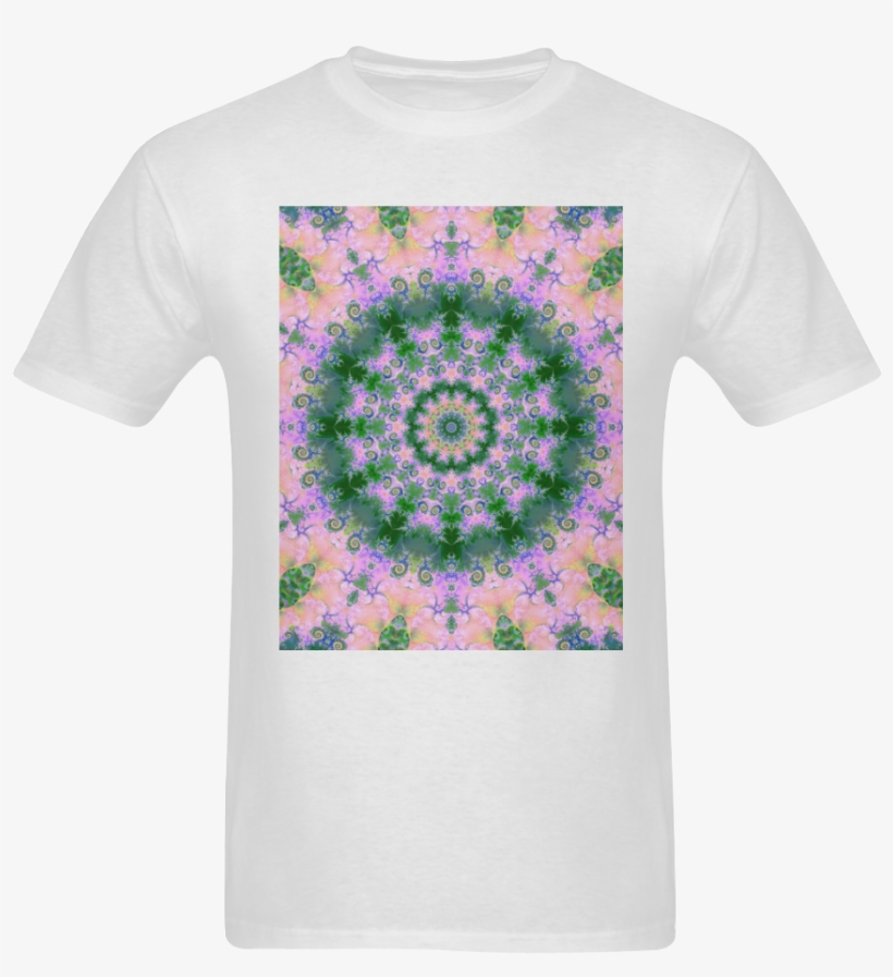 Rose Pink Green Explosion Of Flowers Mandala Sunny - Starcom, transparent png #8441110