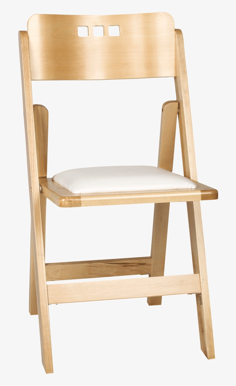 Natural 3-hole Wood Folding Chair - Folding Chair, transparent png #8441231