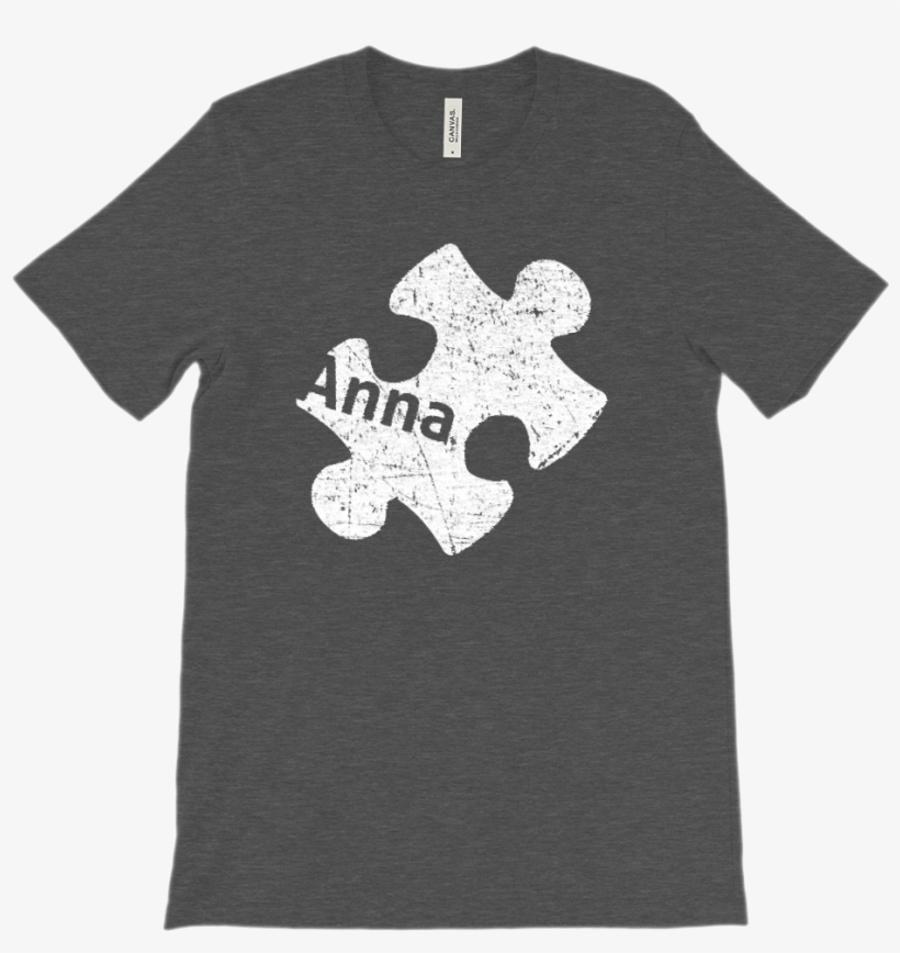 Custom Autism Awareness Puzzle Piece (anna) Graphic - Shirt, transparent png #8441284