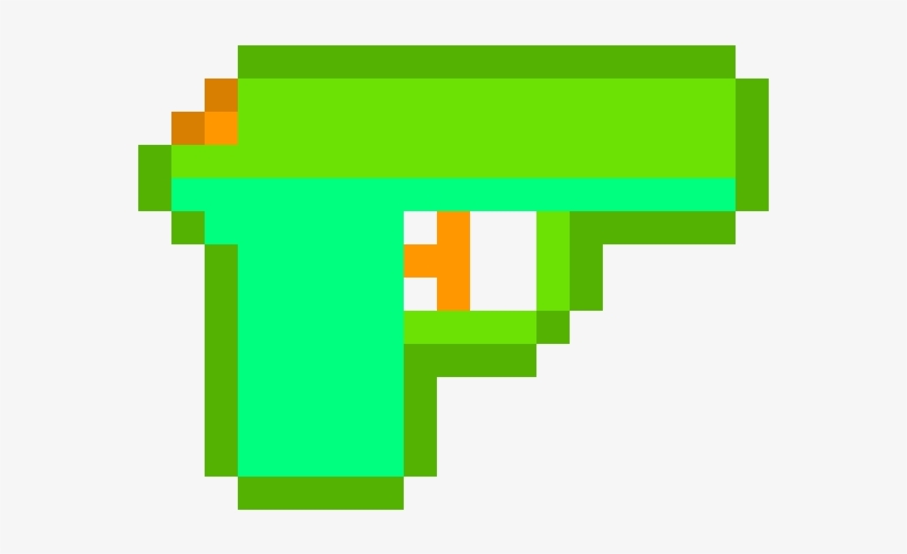 Water Gun - Rainbow Heart Pixel Art, transparent png #8441551