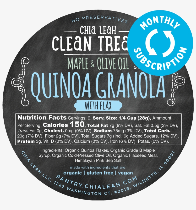 Quinoagranolaflax 2 5 Subscription - Label, transparent png #8441552