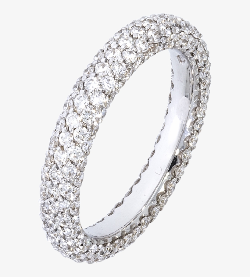 Round Brilliant Pave Diamond Wedding Band - Tam Tur Yüzük Atasay, transparent png #8441997