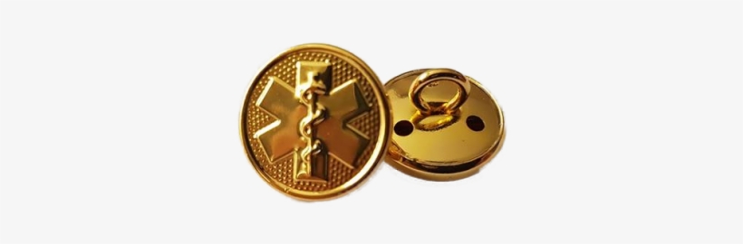 Star Of Life Knapp - Gold, transparent png #8442103
