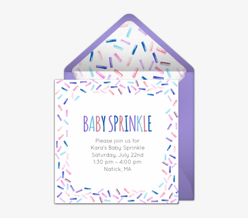 Baby Sprinkle Online Invitation - Triangle, transparent png #8442229