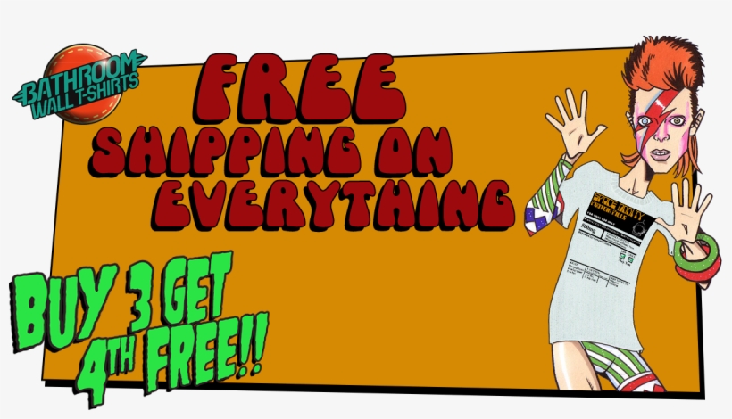 David Bowie T-shirts - Cartoon, transparent png #8442406