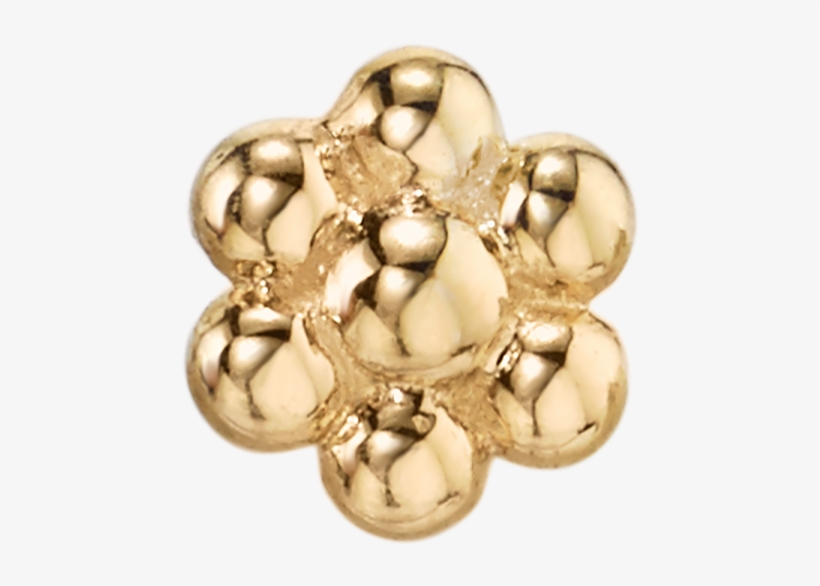 Mini Gold Flower Stud - Ring, transparent png #8442693