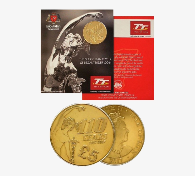 2017 Isle Of Man Tt Races Senior Trophy £5 Alpaca Coin - Isle Of Man Tt, transparent png #8443045