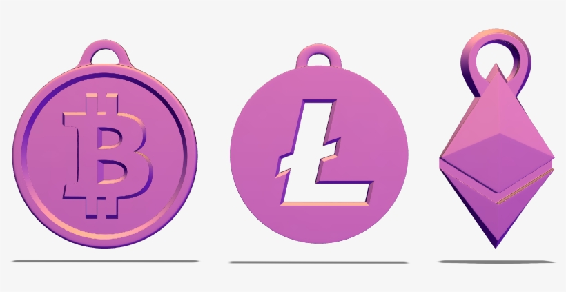 Bitcoin, Litecoin, Ethereum Keychain - Circle, transparent png #8443815