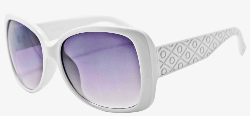 Uber-modern White Frame Sunglasses - Plastic, transparent png #8443854