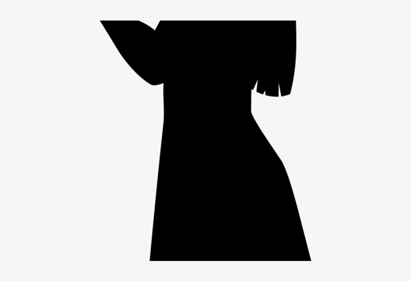 Silhouette Of Girl - Illustration, transparent png #8445137